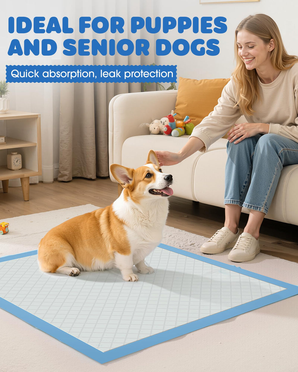 Powools 34x28 inches provide ample space for larger dogs during training sessions.