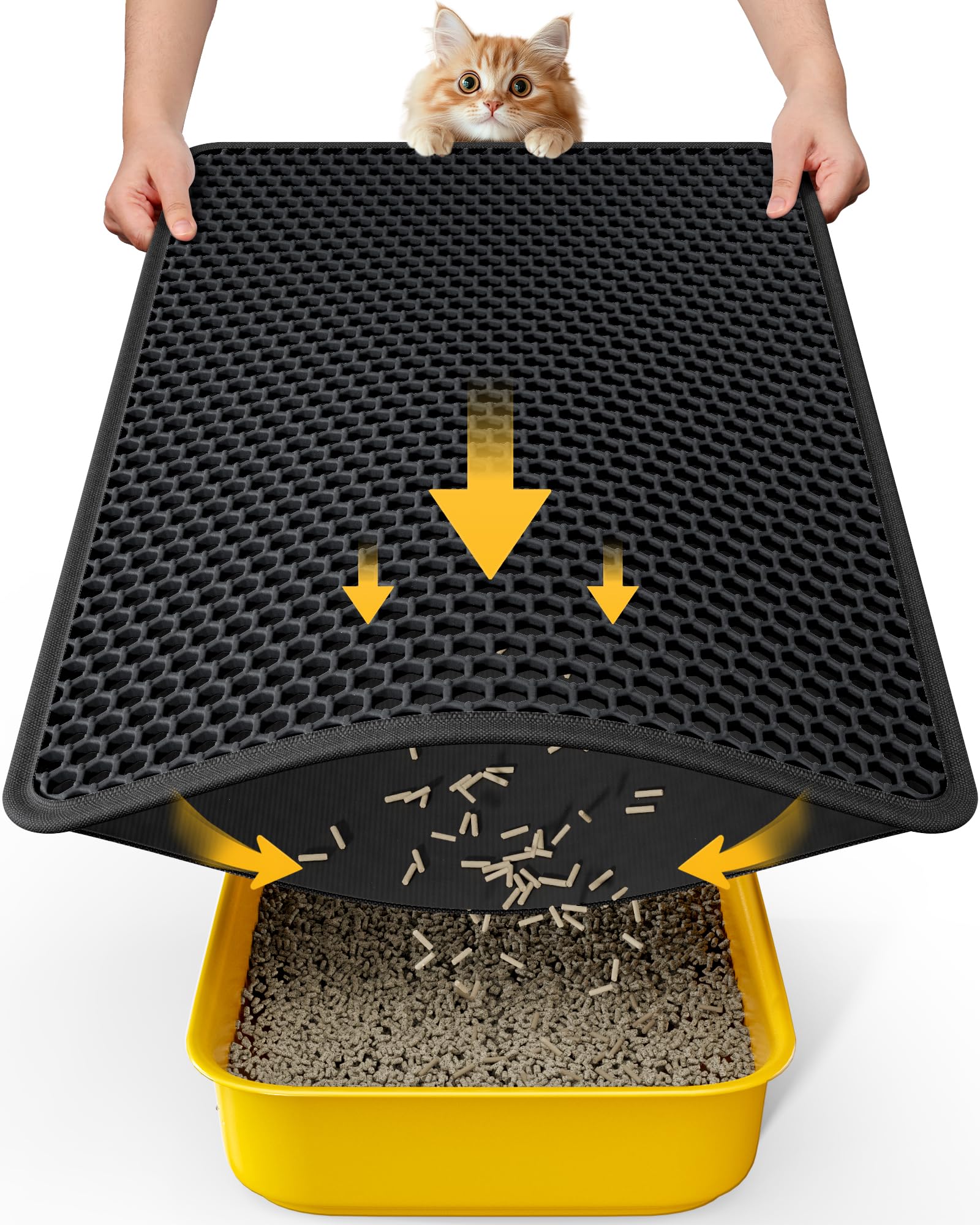 Powools cat litter mat entrance area traps litter and protects floors.
