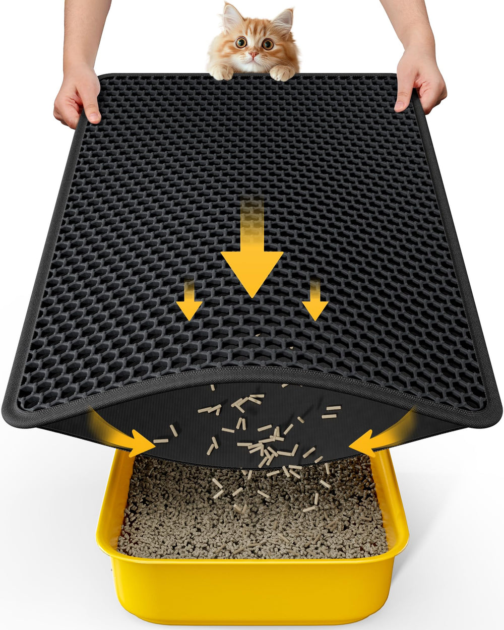 Powools cat litter mat entrance area traps litter and protects floors.
