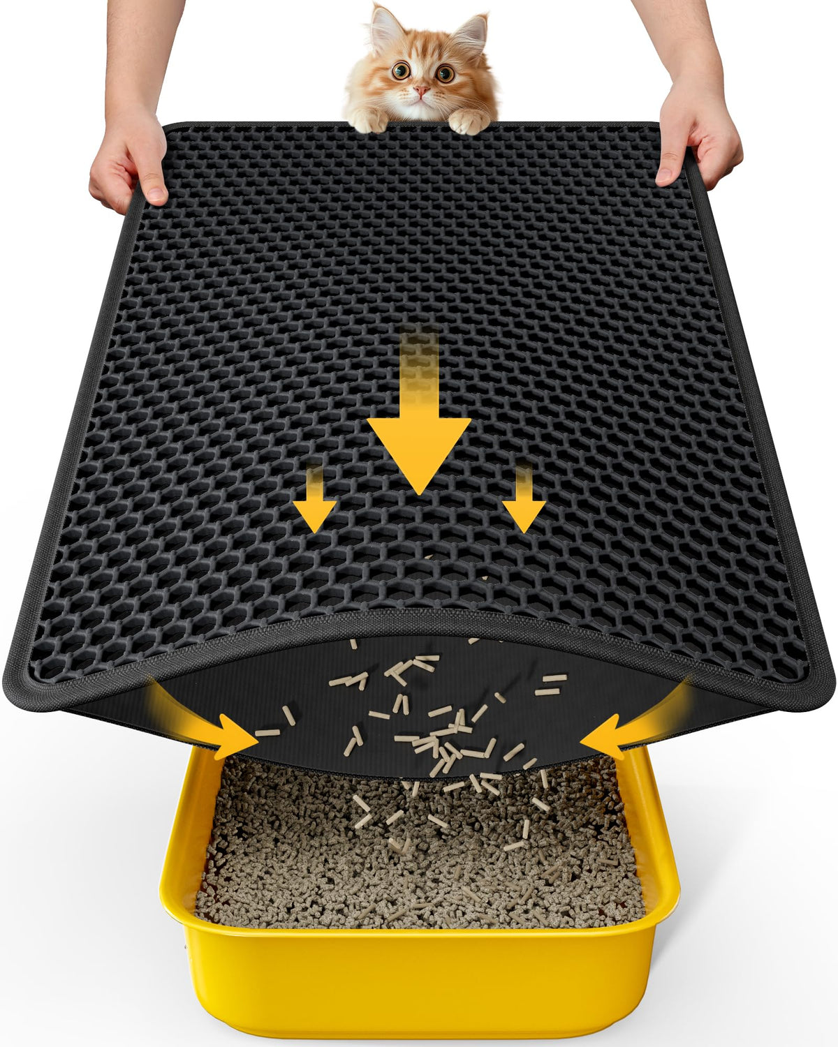 Powools cat litter mat entrance area traps litter and protects floors.