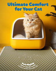 Powools cat litter mat waterproof bottom protects floors from spills