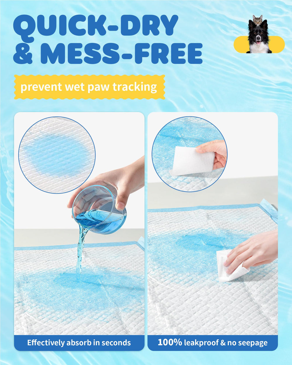 Powools leakproof backing creates a floor barrier against leaks.