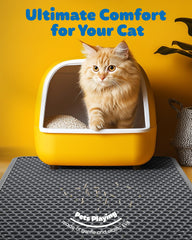 Powools litter mat honeycomb top layer close-up highlights efficient litter capture.