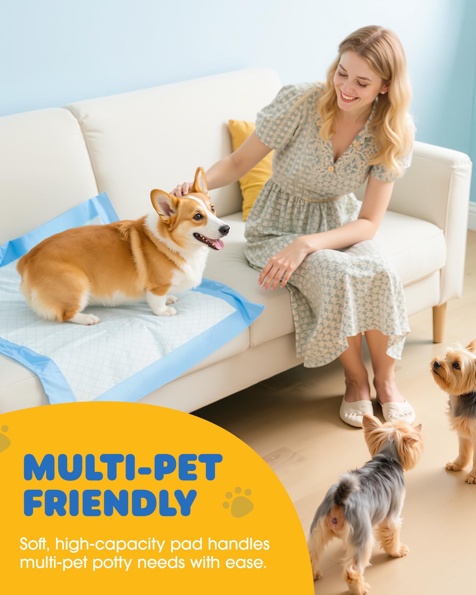 Powools pads are travel-ready and suitable for sick dogs needing containment at home.