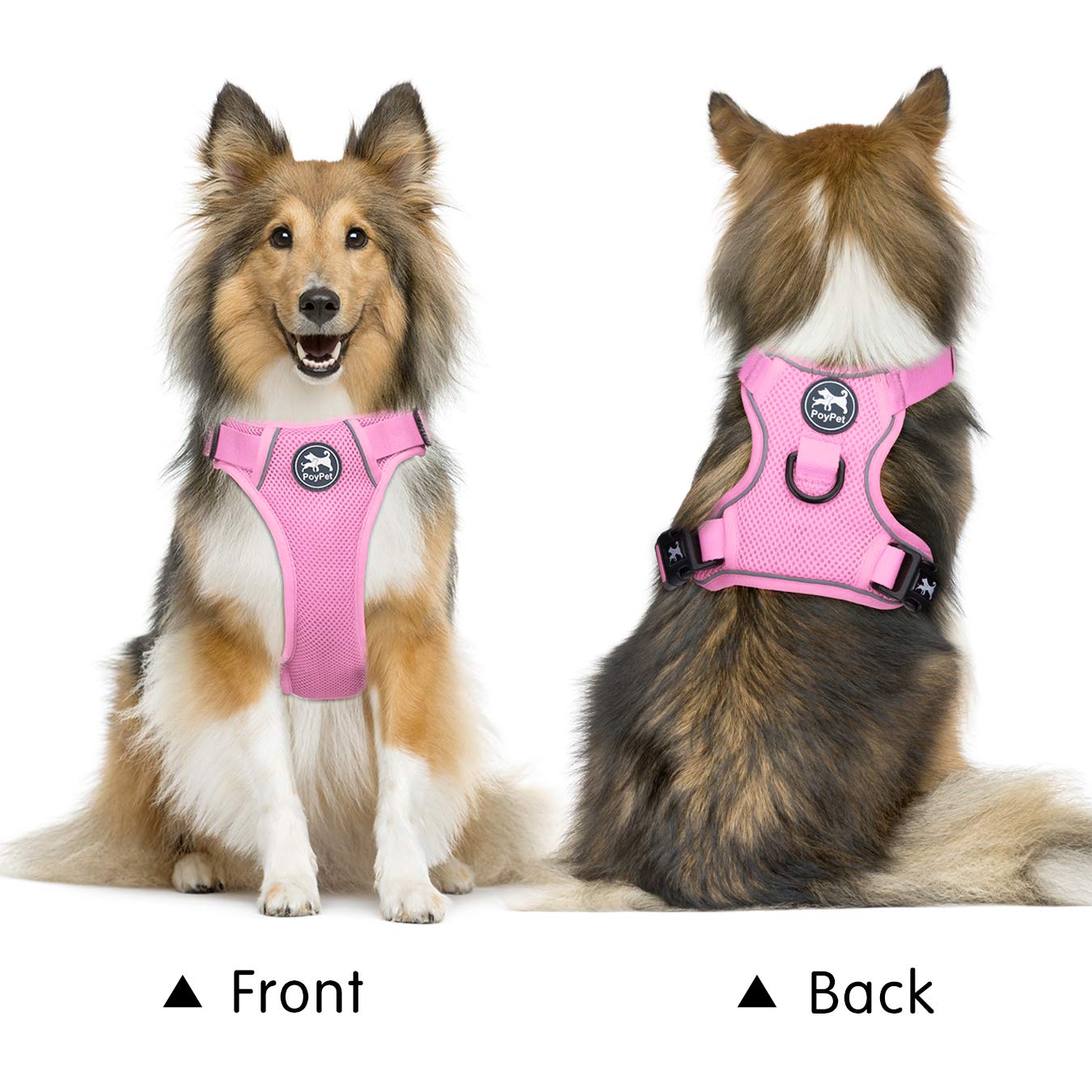 PoyPet no-choke double padded vest detail supports comfortable daily wear.