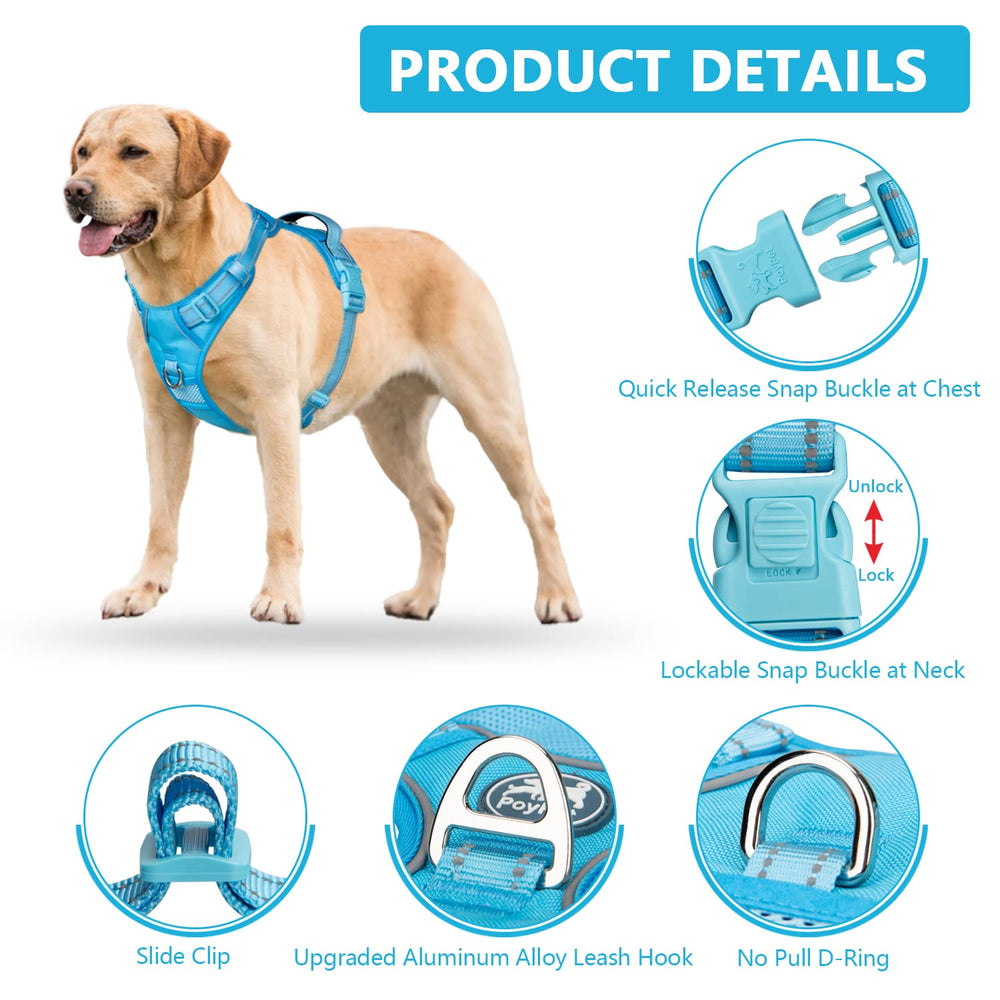 PoyPet Easy-on, quick-release buckles for effortless fitting