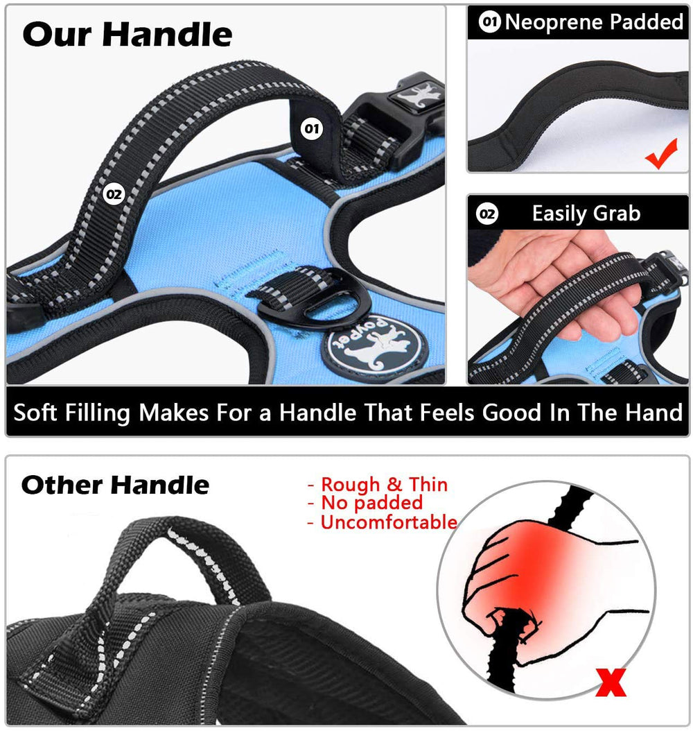 PoyPet No Pull Harness soft mesh padding for breathable comfort