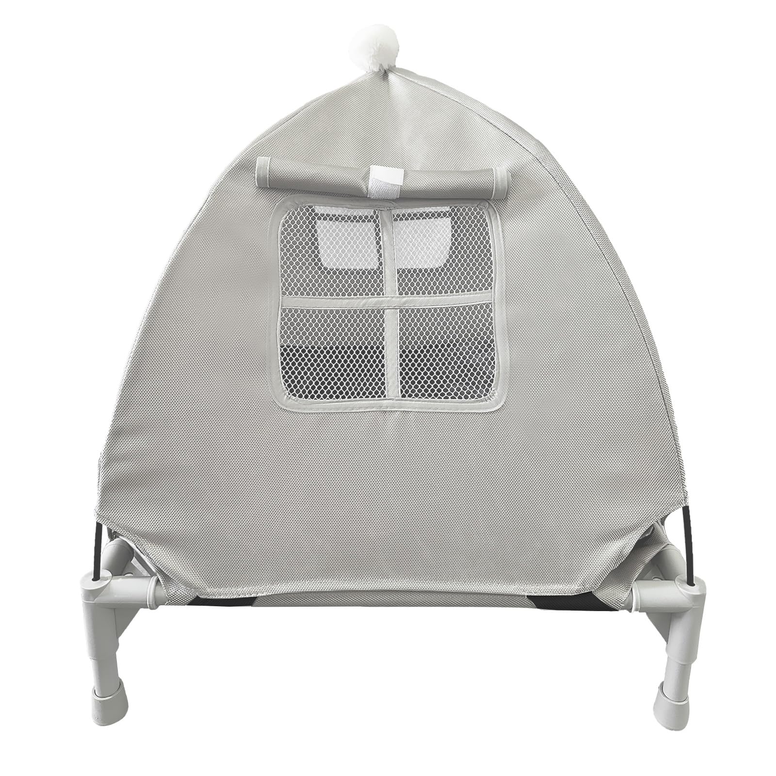 Pozico elevated pet bed metal-frame-durability provides sturdy support for playful pets.