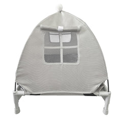 Pozico elevated pet bed metal-frame-durability provides sturdy support for playful pets.