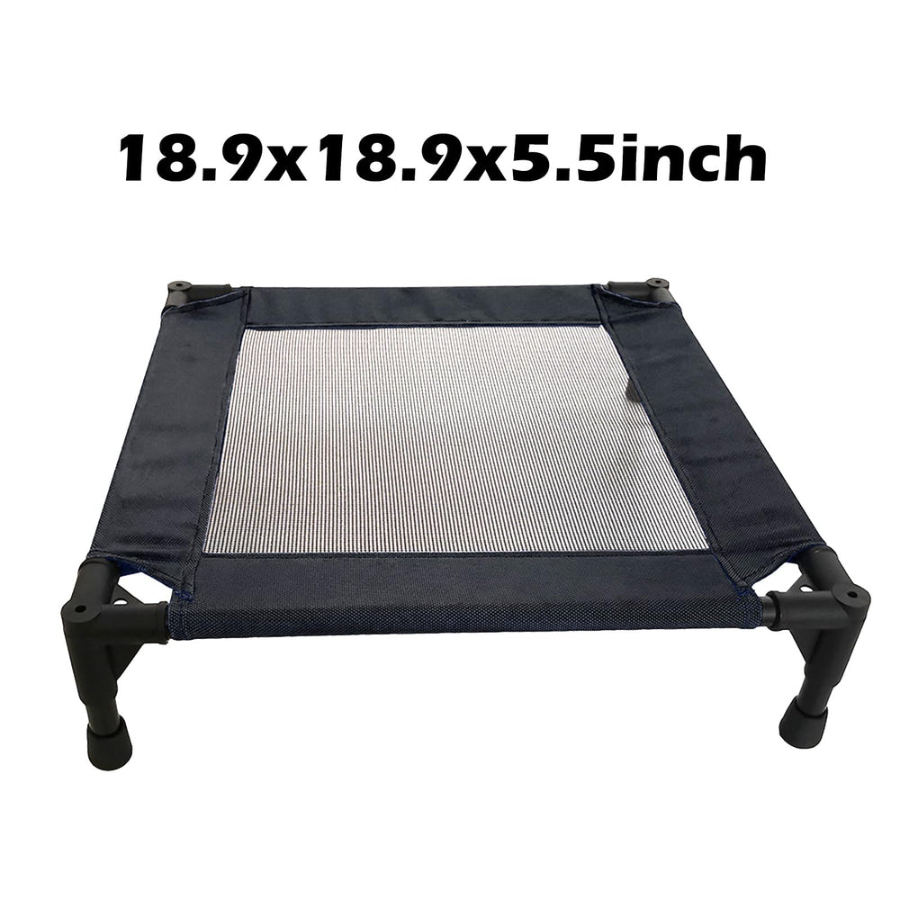 Pozico pet bed with puppy or cat relaxing on raised surface