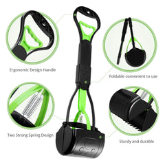 PPOGOO foldable pooper scooper offers portable design for easy storage during walks.