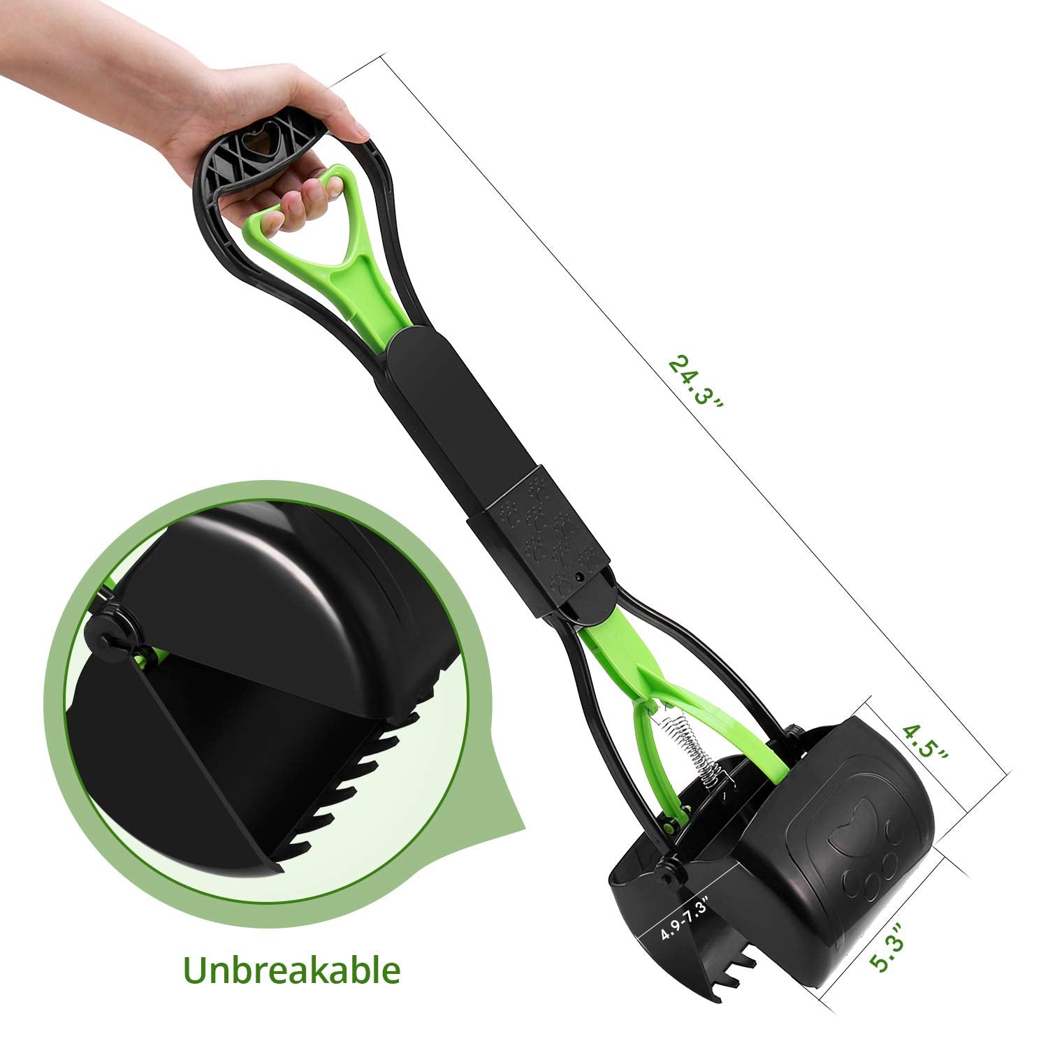 PPOGOO 24-inch length extends reach for safe, mess-free cleaning.
