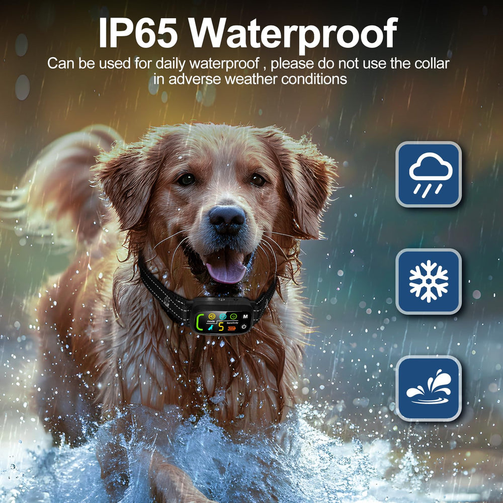 PQJDFX 5-level-sensitivity-indicator shows adjustable responsiveness for different dogs.