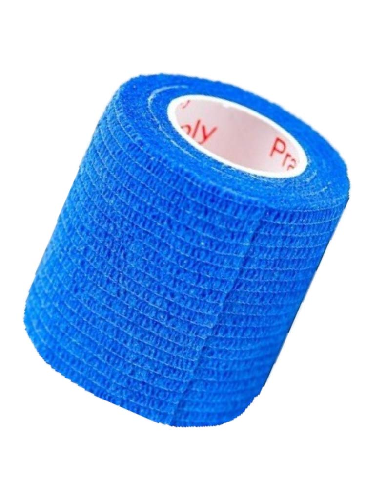 Prairie Horse Supply 2-inch wide vet wrap in blue for reliable coverage.