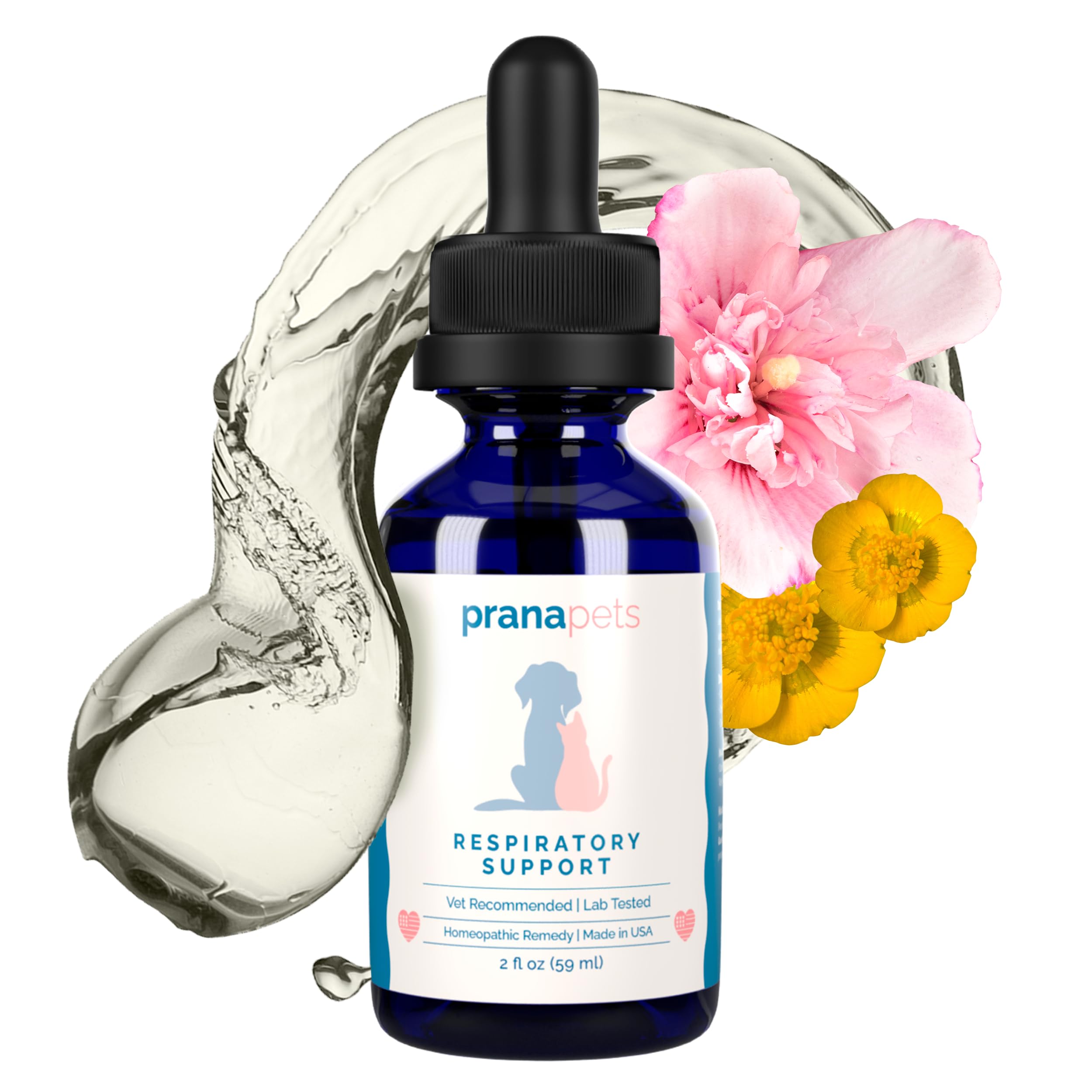 PranaPets Respiratory Support ingredients listing adaptogenic herbs