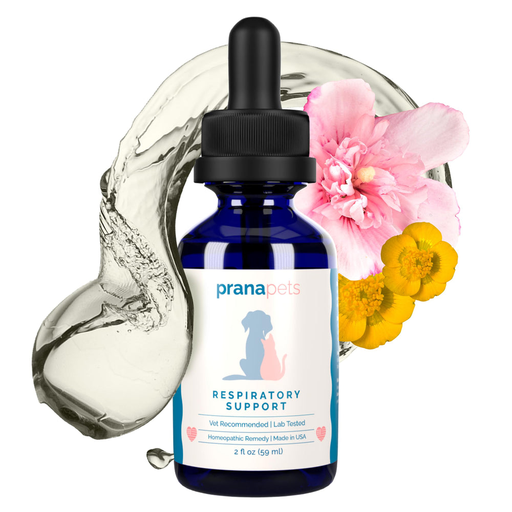PranaPets Respiratory Support ingredients listing adaptogenic herbs