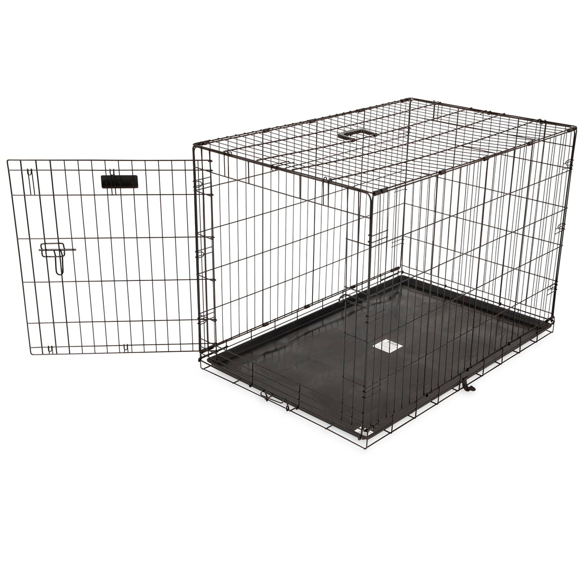Precision Pet One Door Provalue crate front view showing secure 5-point locking for large dogs.