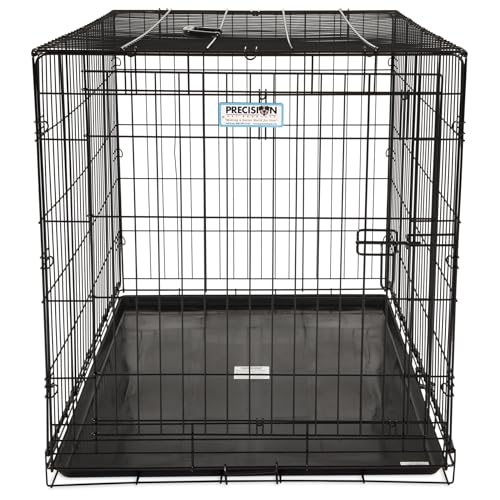 Precision Pet One Door Provalue crate side view highlighting rust-resistant finish for indoor/outdoor use.