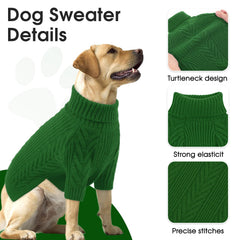 Preferhouse dog sweater winter warmth texture highlights durable knit and machine-washable design.