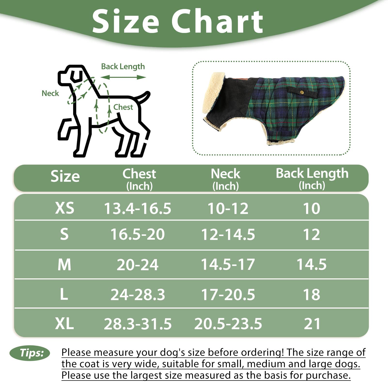 Preferhouse puppy plaid jacket green close-up emphasizes cozy fleece lining.