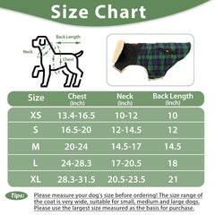 Preferhouse puppy plaid jacket green close-up emphasizes cozy fleece lining.