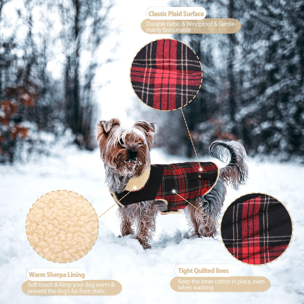 Preferhouse winter coat windproof exterior protects dogs during outdoor outings.