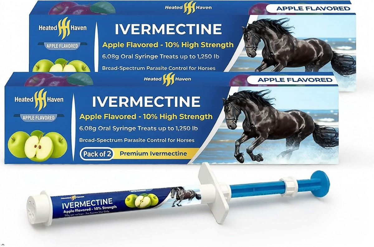 Premium Horse Paste Gel apple-flavored syringe enabling easy barn dosing and handling.
