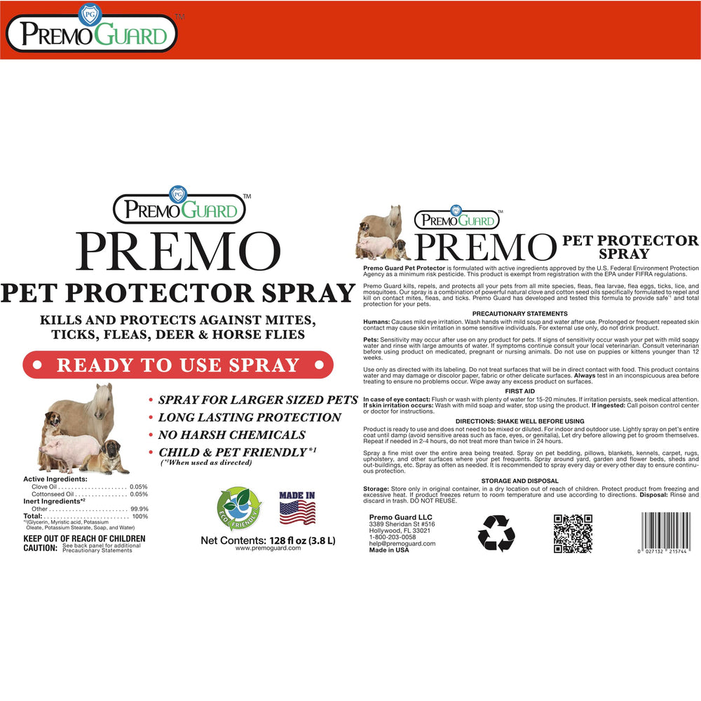Premo Guard safe for dogs and cats underscores family-friendly protection you can rely on.
