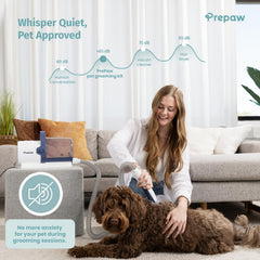 Prepaw 2-5L dust cup offers easy-empty disposal to reduce mess