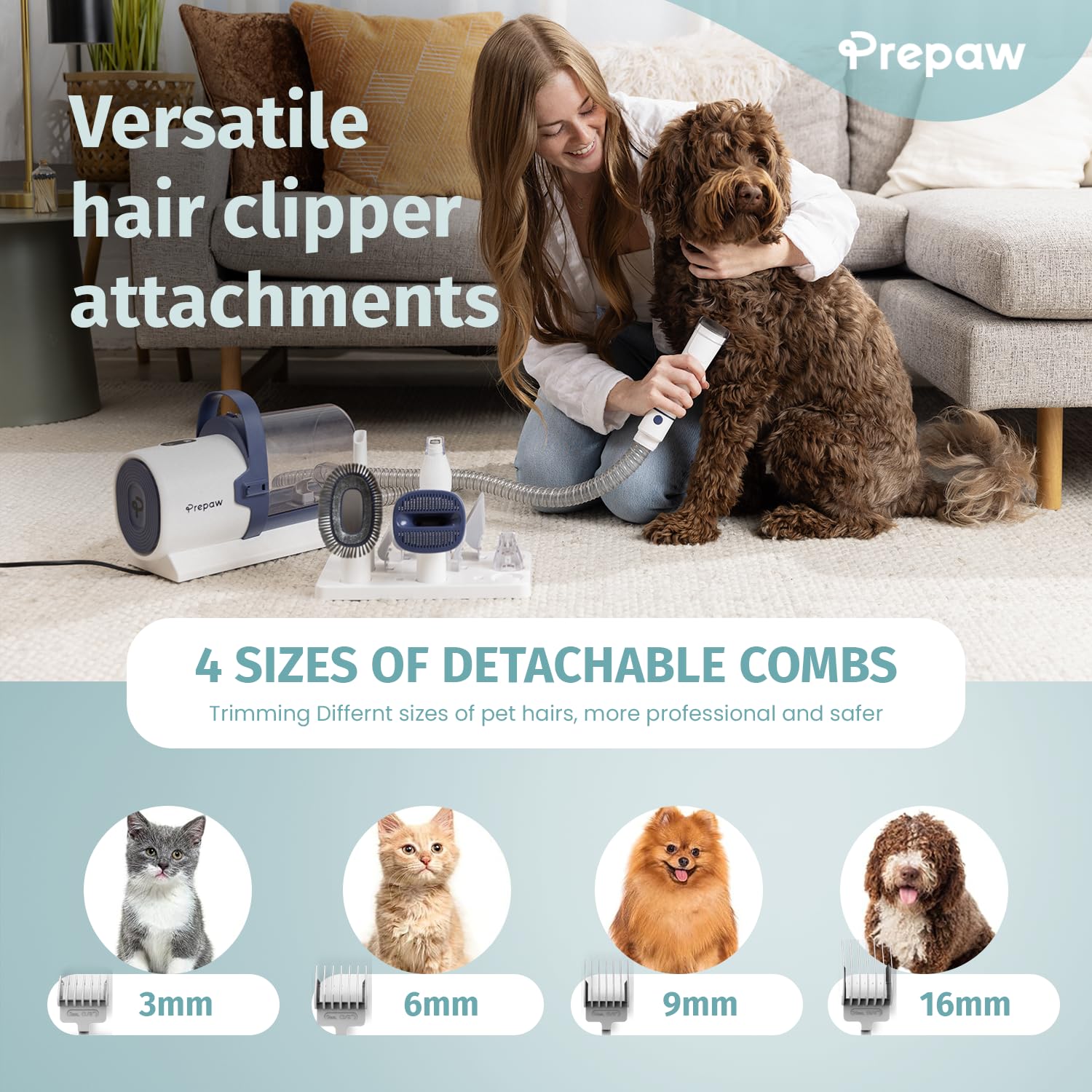 Prepaw safety features emphasize temperature auto-protection for safe grooming