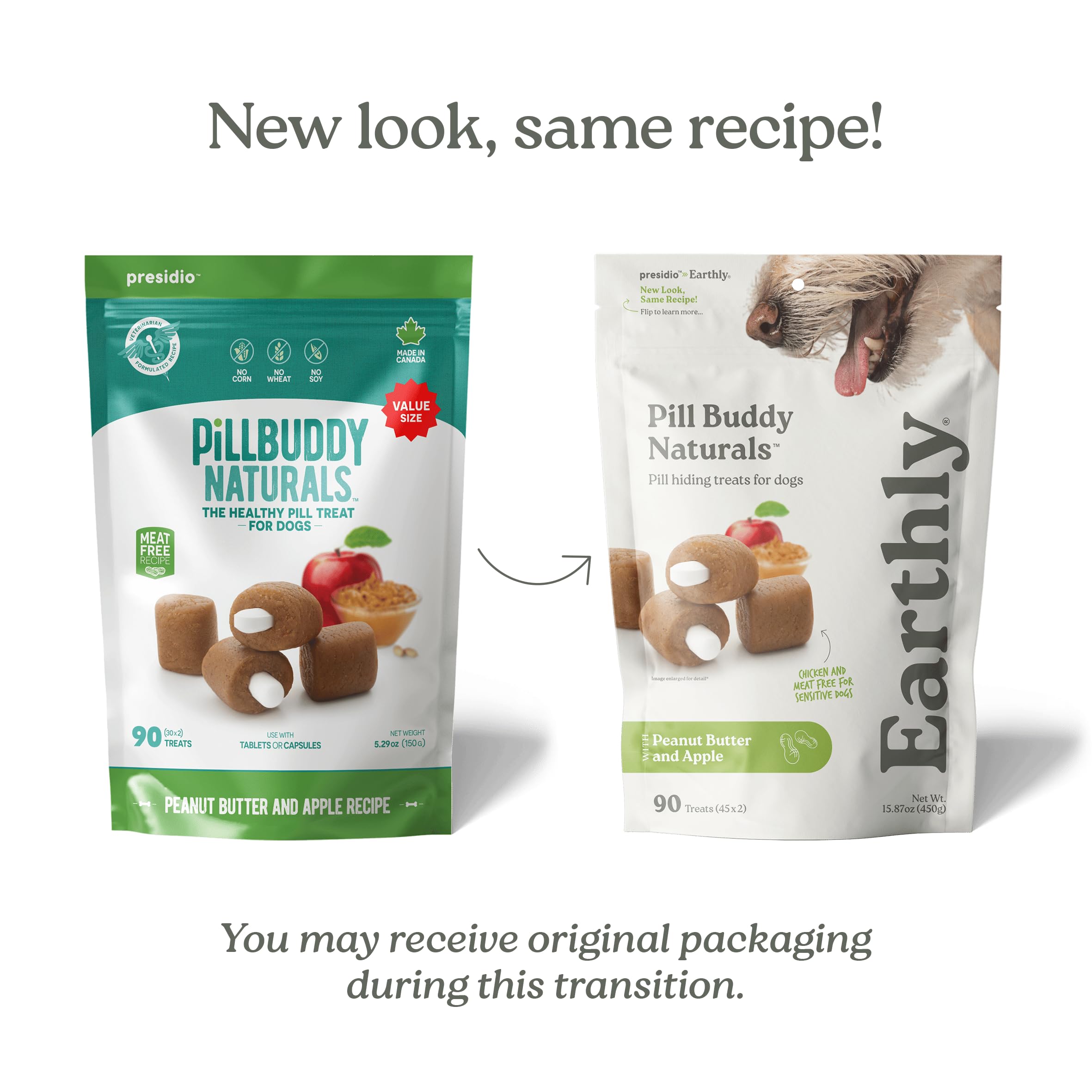 Presidio Earthly Pill Buddy pocket design provides a pill-concealing pouch for any size medication.