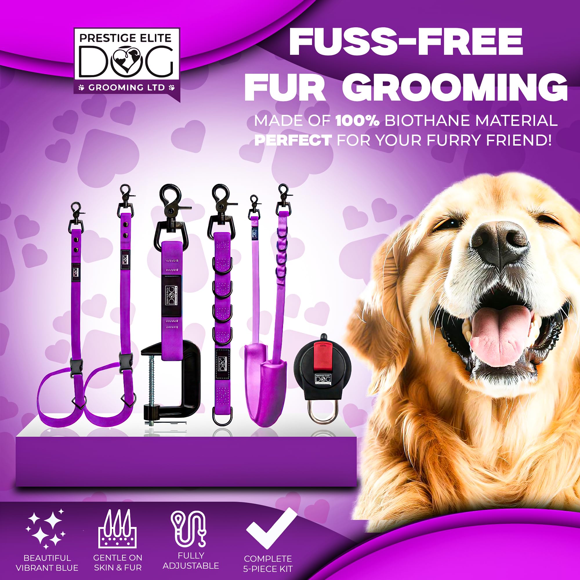 Prestige Elite suction cup grooming provides hands-free stability at station.