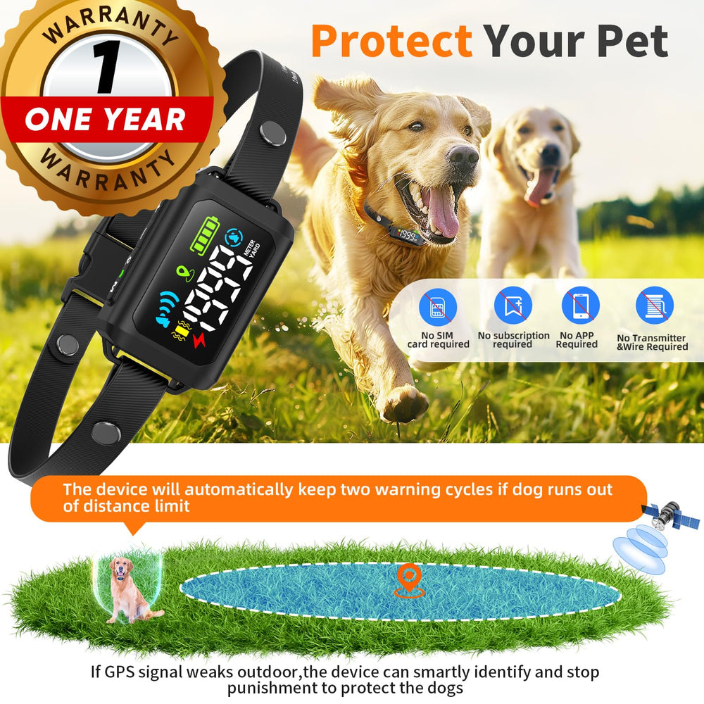 Prestige Paws GPS waterproof collar IPX7 ready for rain, mud, or snow