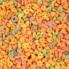 Pretty Bird Daily Select multicolored bites visible in bowl encourage varied ingestion and enrichment.
