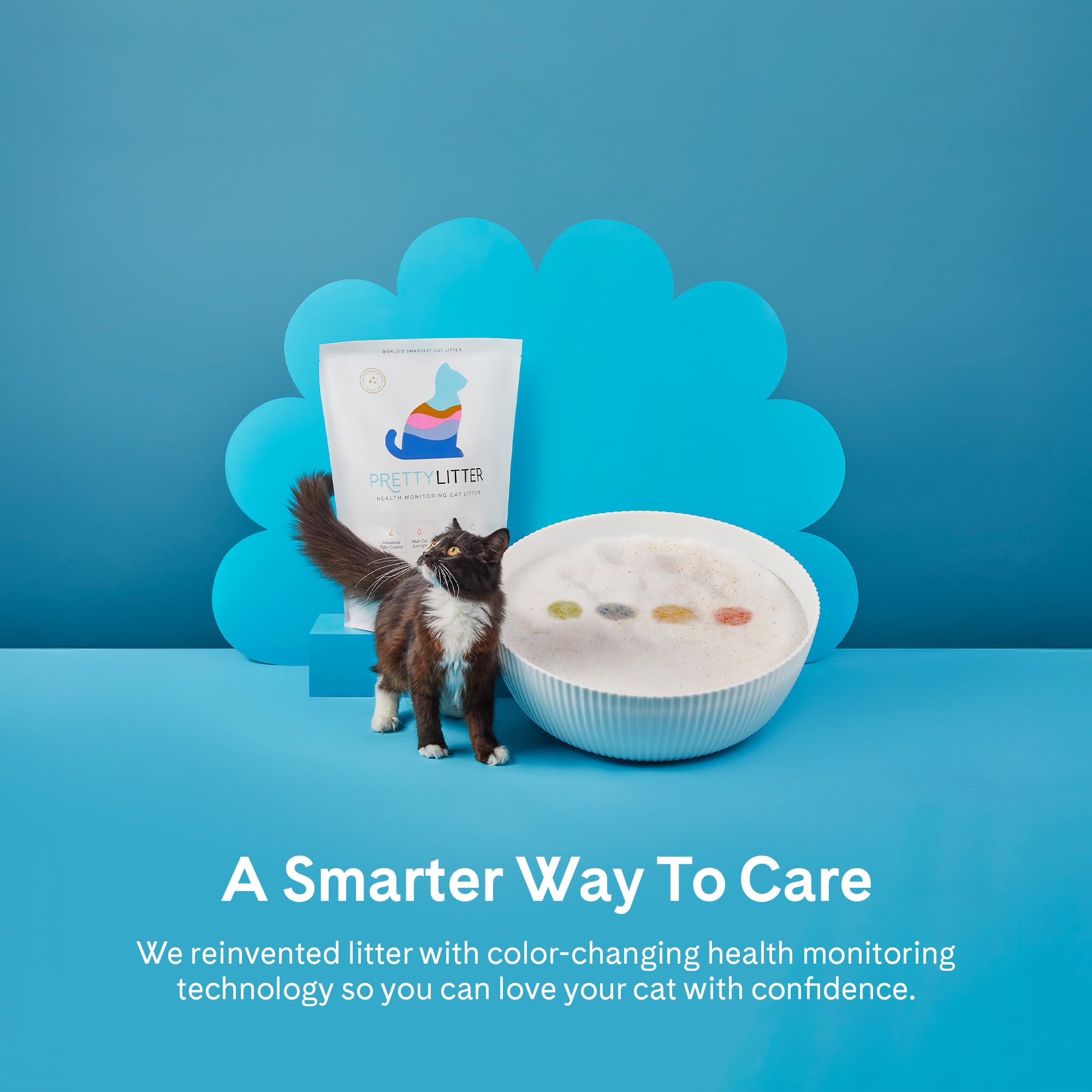 PrettyLitter advanced odor-control crystals help keep your space fresher between scoops.