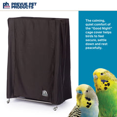 Prevue Hendryx Good Night Bird Cage Cover back view blocks distractions for restful nights.