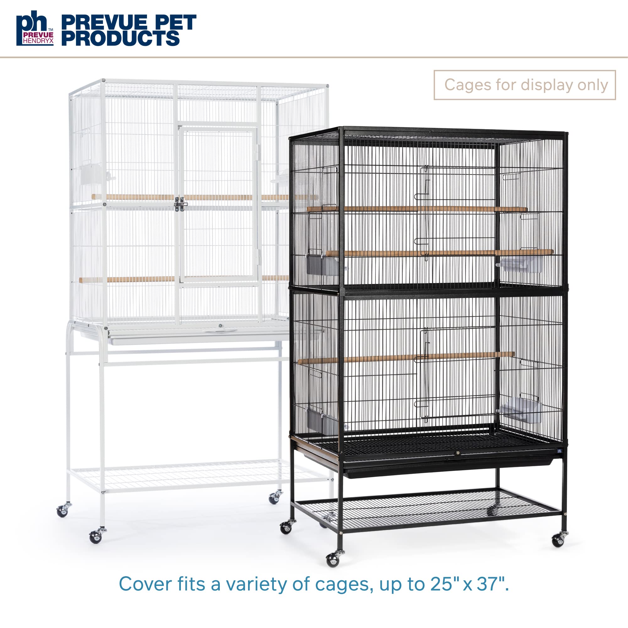 Prevue Hendryx Good Night Bird Cage Cover with Prevue logo helps brand visibility.