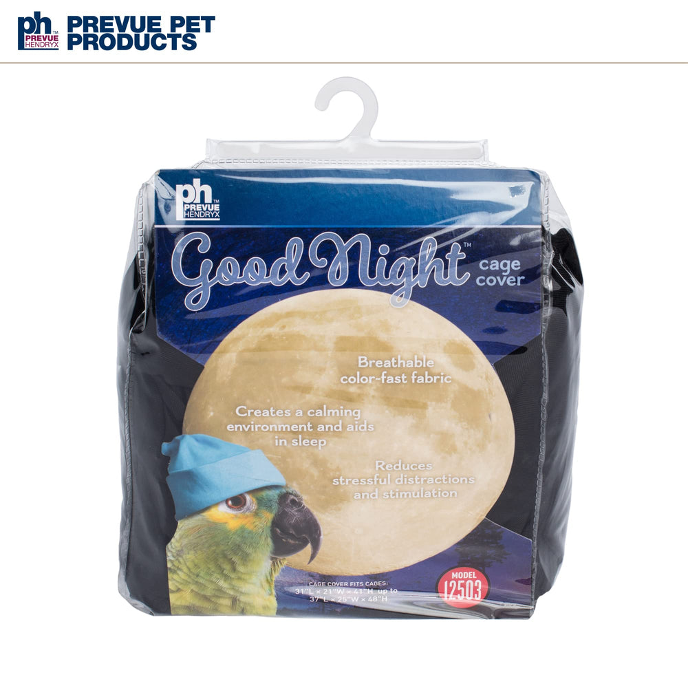 Prevue Hendryx Good Night Bird Cage Cover machine washable for quick refresh between uses.