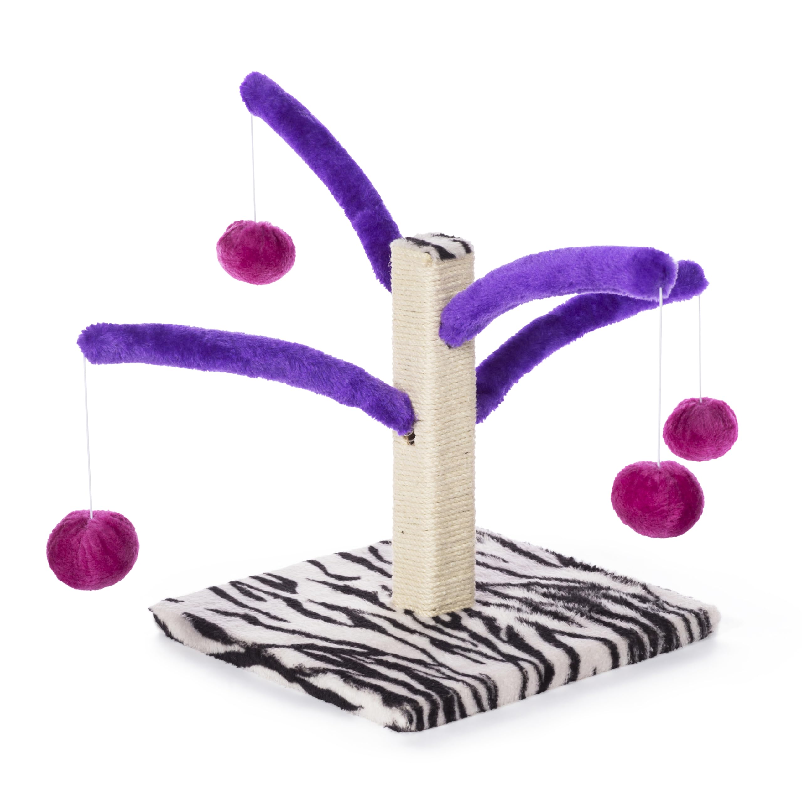 PH Prevue Hendryx Kitty Power Bounce 'n Spring Scratcher plush toys swat for engaging play