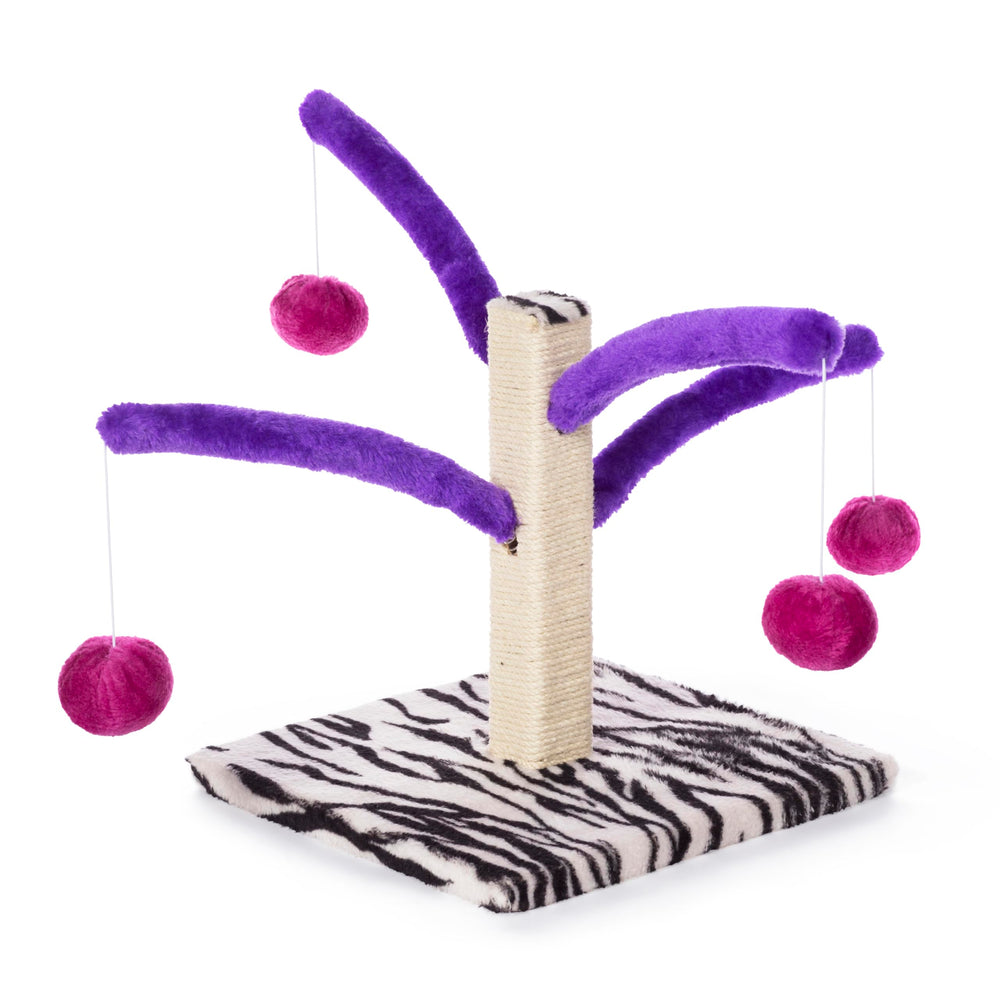 PH Prevue Hendryx Kitty Power Bounce 'n Spring Scratcher plush toys swat for engaging play