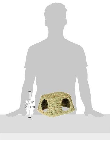 Prevue Hendryx Nature's Hideaway Grass Hut interior invites exploration and nesting