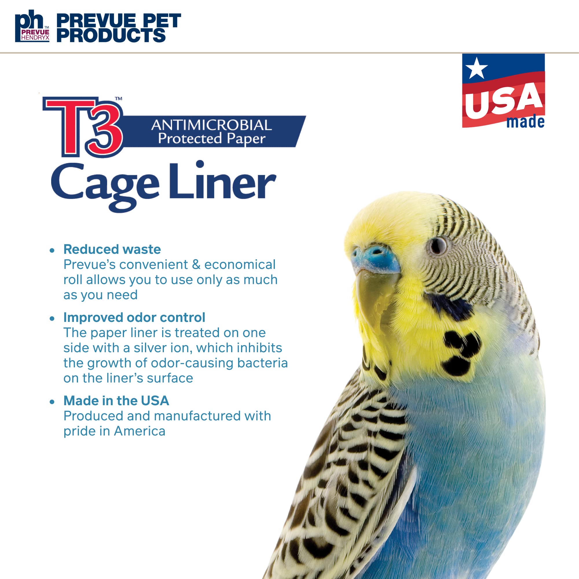 Prevue Hendryx T3 cage liner—trusted brand for reliable bird care