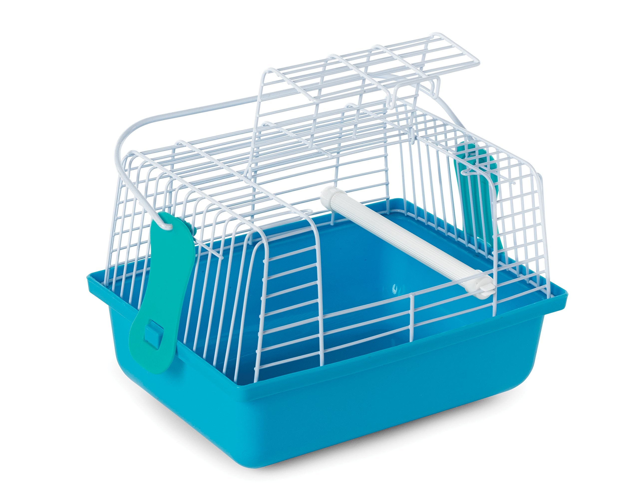 PH Prevue Hendryx travel cage blue side view emphasizing transport-friendly profile