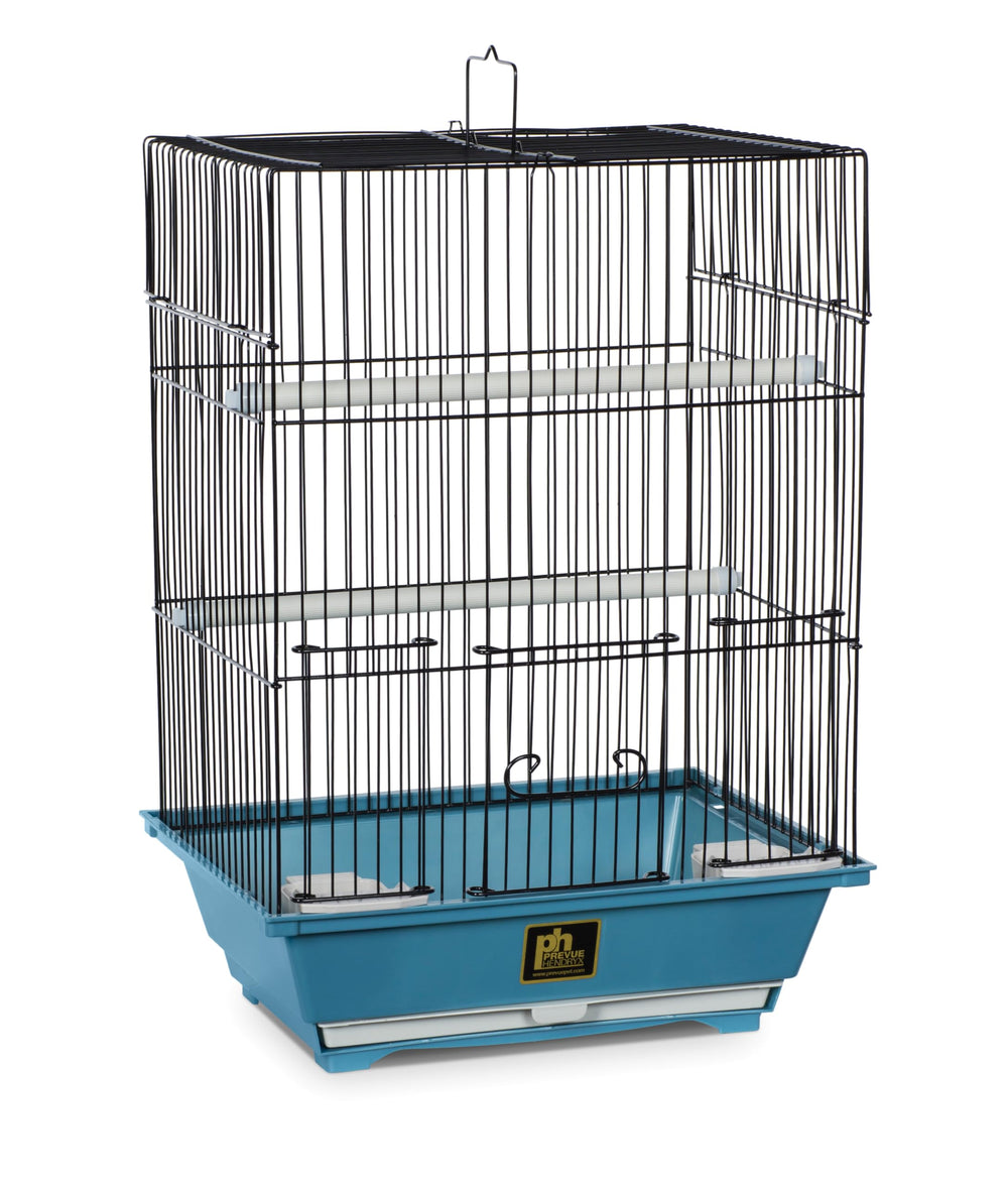 Prevue Pet Products SP50021 slate blue cage front view highlights compact travel-friendly design