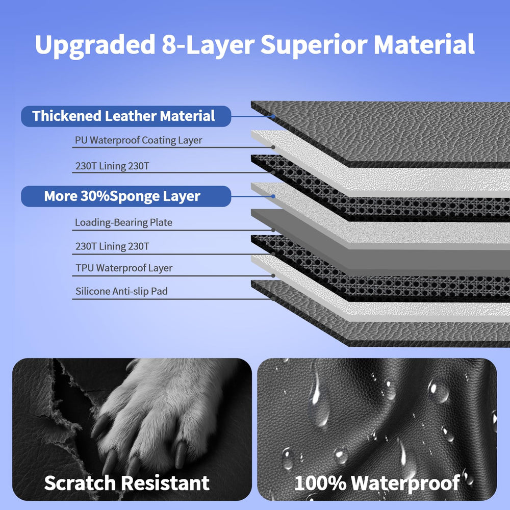 PREWERK machine-washable-surface is easy to clean mud, fur, and accidents.
