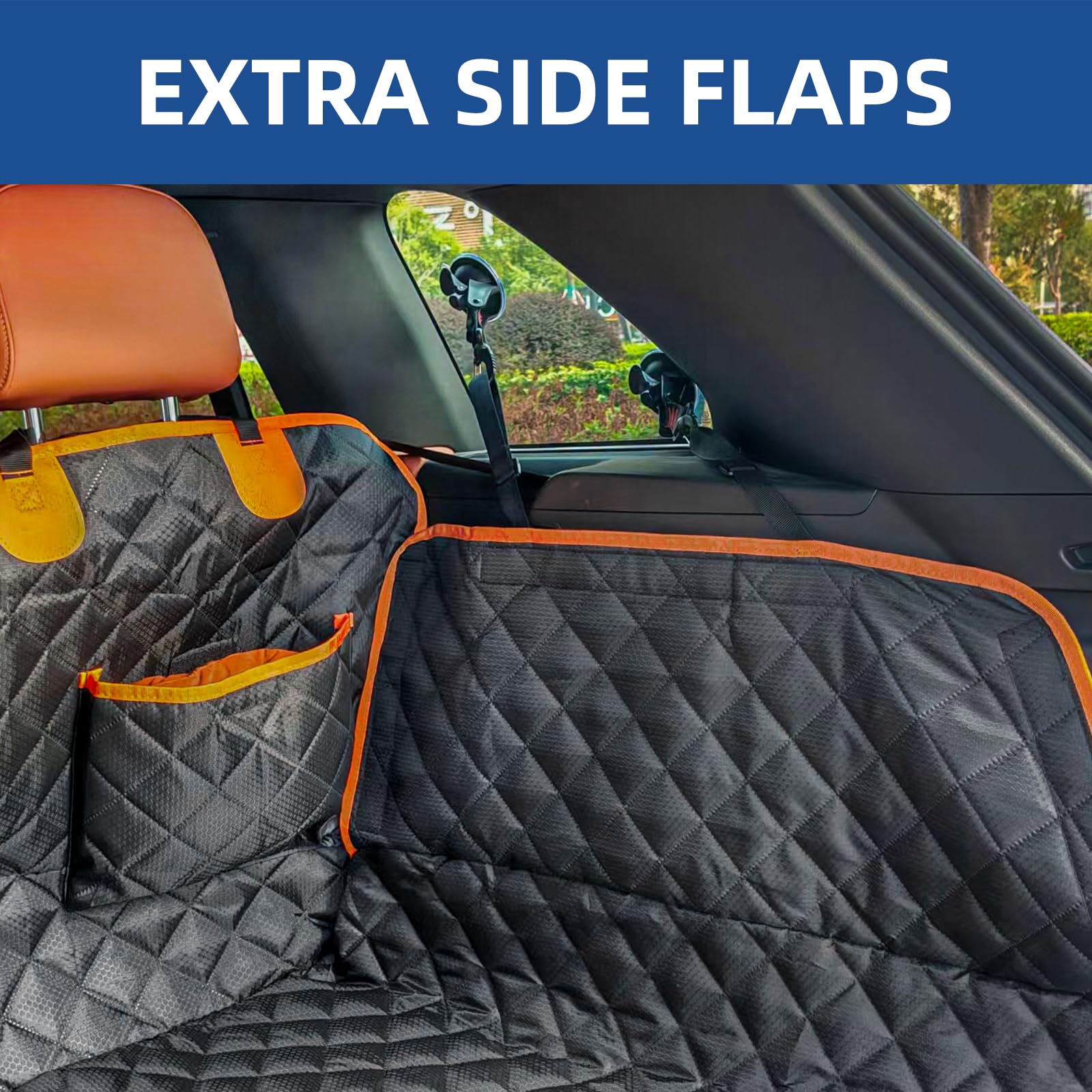 PREWERK Cargo Liner uses suction cups and Velcro to secure side panels for stability