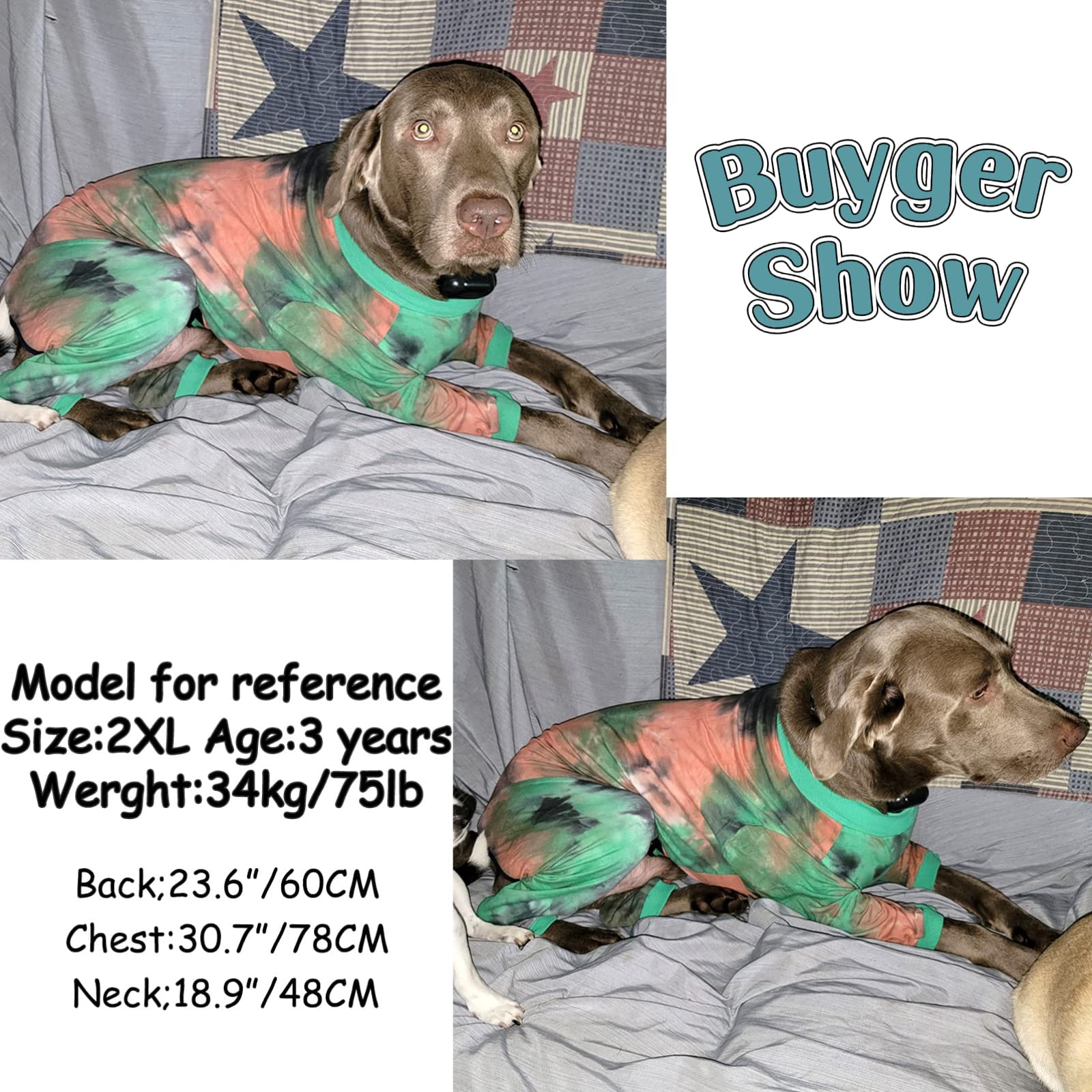 PriPre dog pajamas back view full body show for a complete snug feel during rest