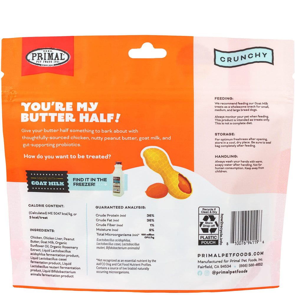 Primal Freeze Dried cage-free chicken detail highlights quality protein source.