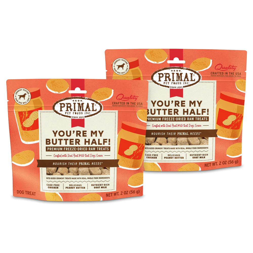 Primal Freeze Dried You're My Butter Half chicken bites for training rewards.