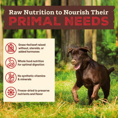 Primal Kibble in the Raw ingredients image featuring apples and sweet potatoes
